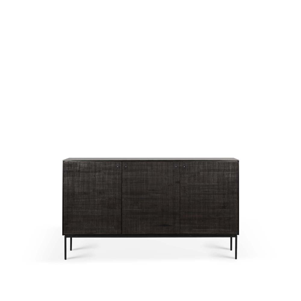 Ethnicraft Grooves sideboard Black 3 dörrar