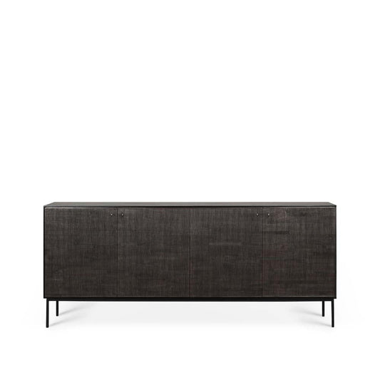 Ethnicraft Grooves sideboard Black 4 dörrar