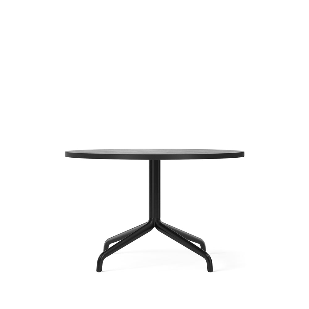 Audo Copenhagen Harbour Column Loungetisch Oak black, Schwarzes Stahlgestell