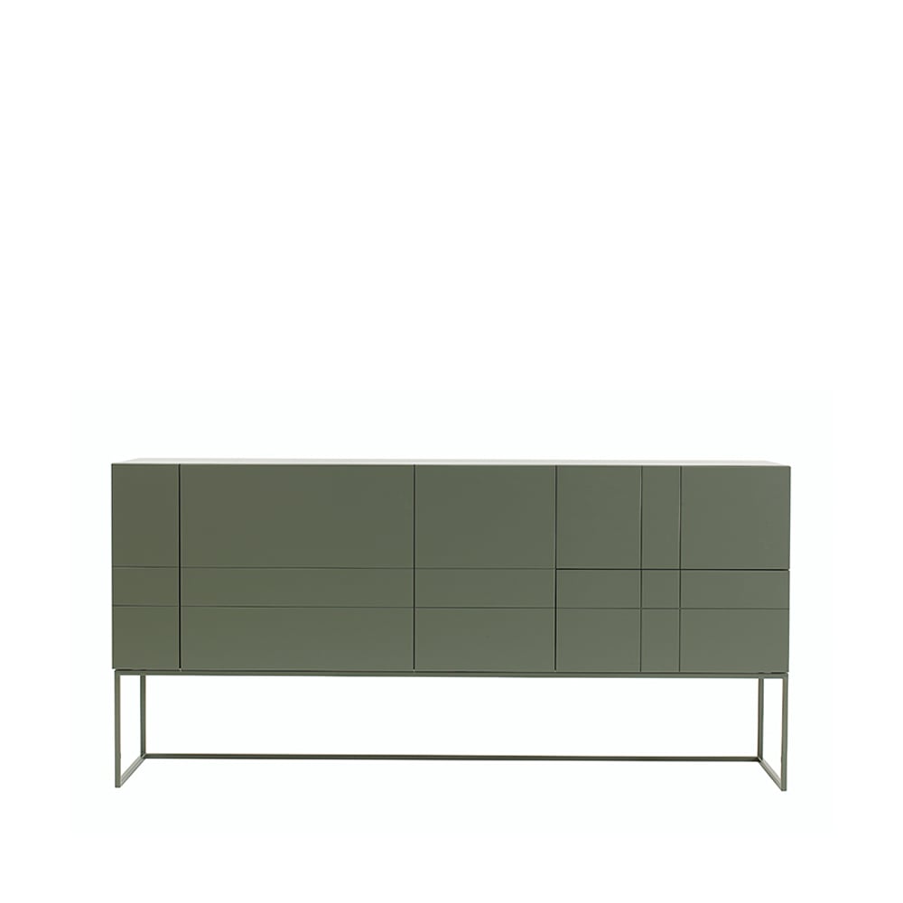 Asplund Kilt Light 180 Sideboard Green khaki, 3 Türen, 2 Schubladen