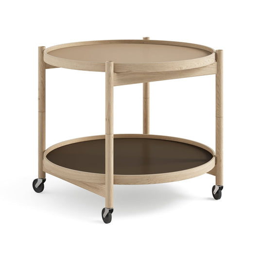 Brdr. Krüger Bølling Tray Table model 60 Servierwagen earth, unbehandeltes Eichengestell