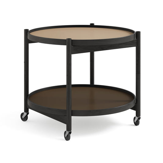 Brdr. Krüger Bølling Tray Table model 60 Servierwagen earth, Eichengestell schwarz lackiert