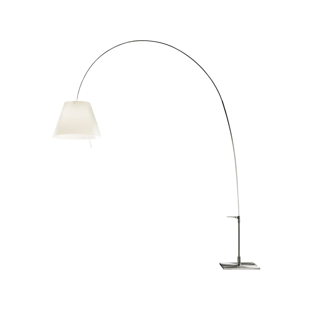 Luceplan Lady Costanza D13E d golvlampa vit skärm, aluminiumstativ