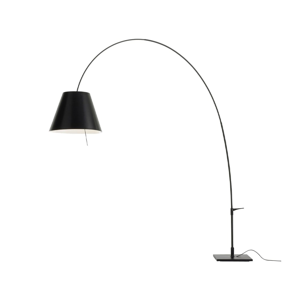 Luceplan Lady Costanza D13E d golvlampa svart skärm, svartlackerat stativ