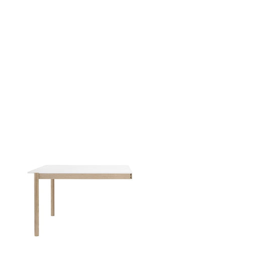 Muuto Linear System End Module bord White laminate-Oak 142x120 cm