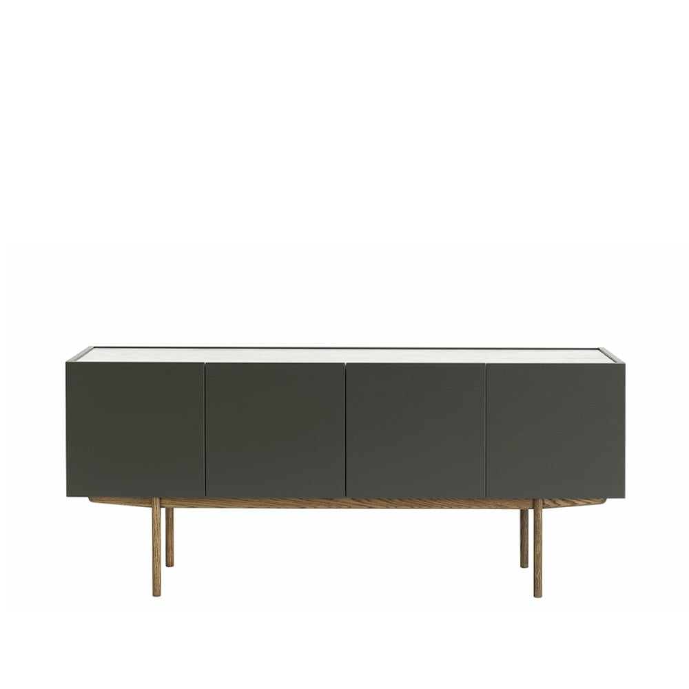 Asplund Luc Deluxe 160 Sideboard Taupe, Top Carrara, Ben P6, Türen