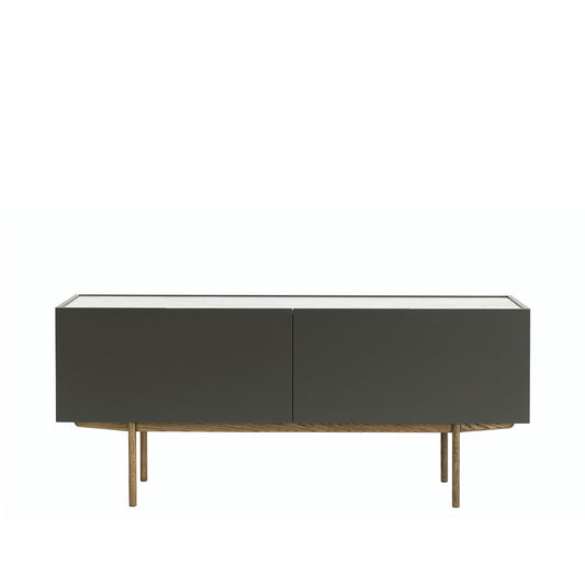 Asplund Luc Deluxe 160 Sideboard Taupe,  topp carrara, Bein P6, Schubladen