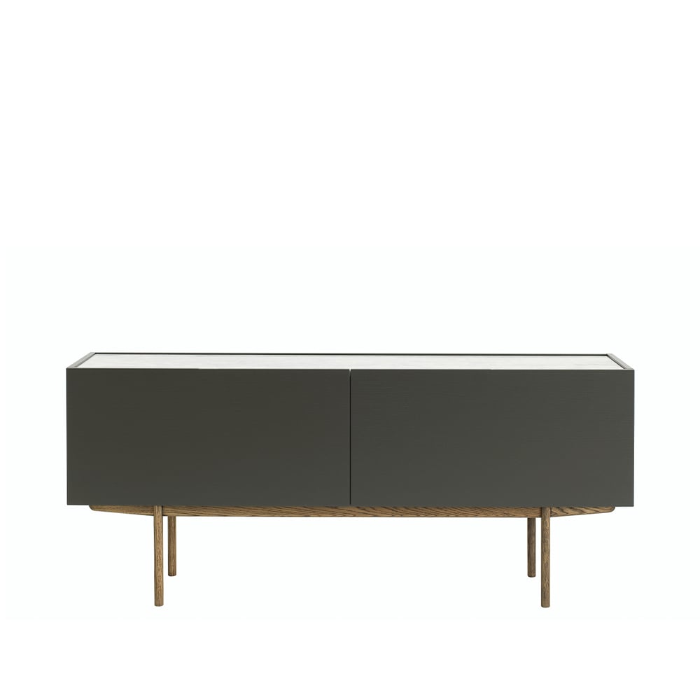 Asplund Luc Deluxe 160 Sideboard Taupe,  topp carrara, Bein P6, Schubladen