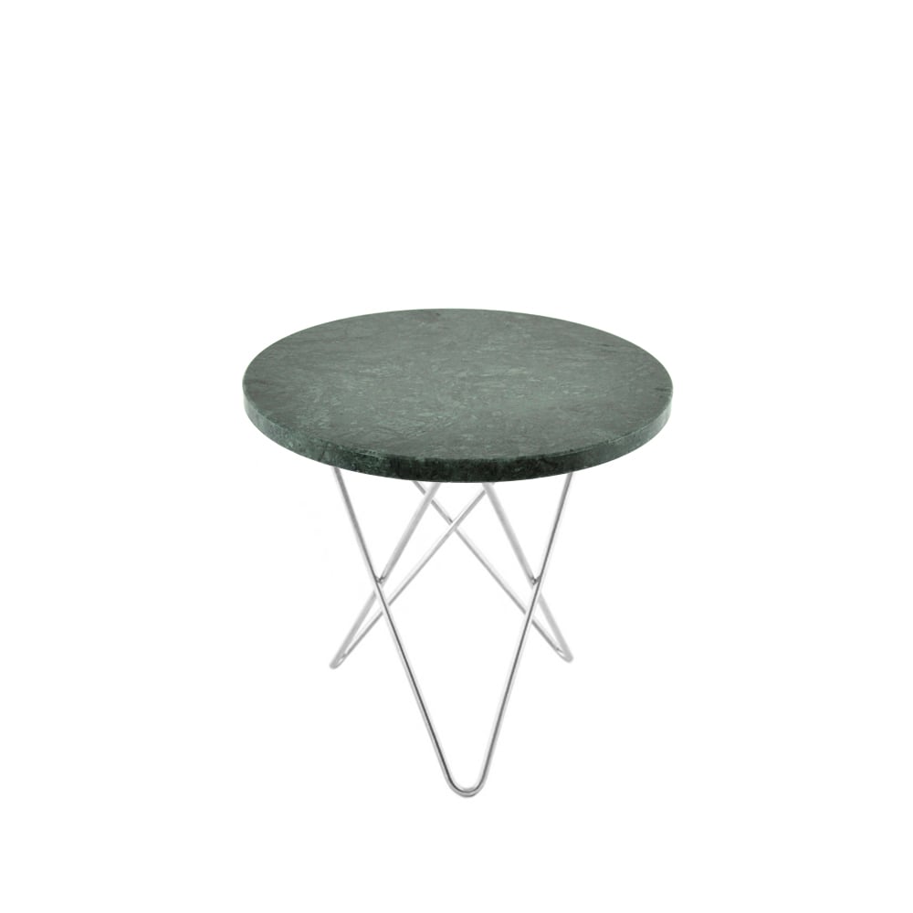 OX Denmarq Mini O Table Beistelltisch Marmor indio, Edelstahlgestell