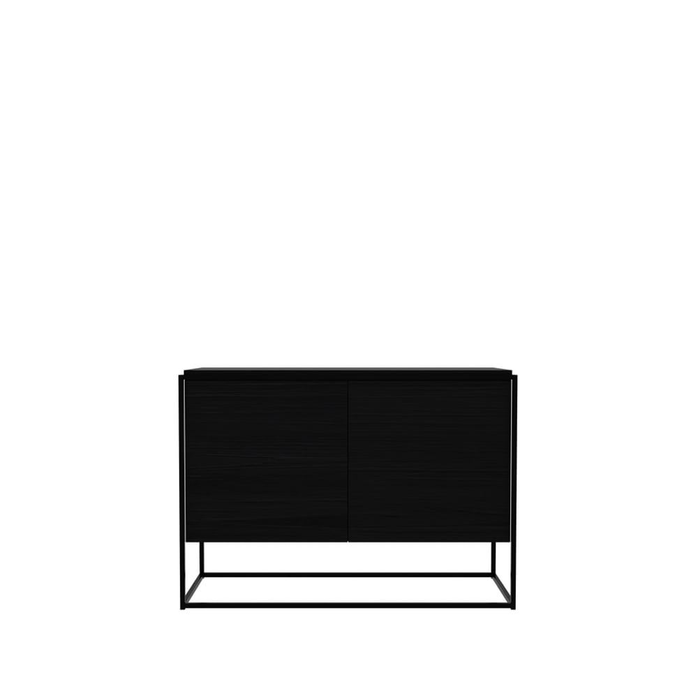 Ethnicraft Monolit sideboard Svart ek 2 dörrar-Metall