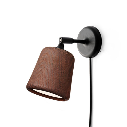 New Works Material wall lamp Smoked oak