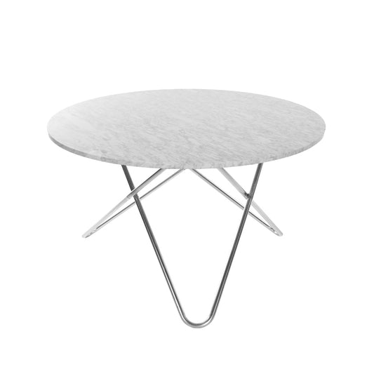 OX Denmarq Big O Table Esstisch Marmor carrara, Edelstahlgestell