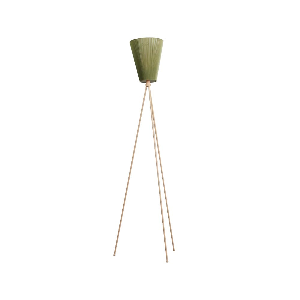 Northern Oslo Wood Golvlampa olive green, beige stativ