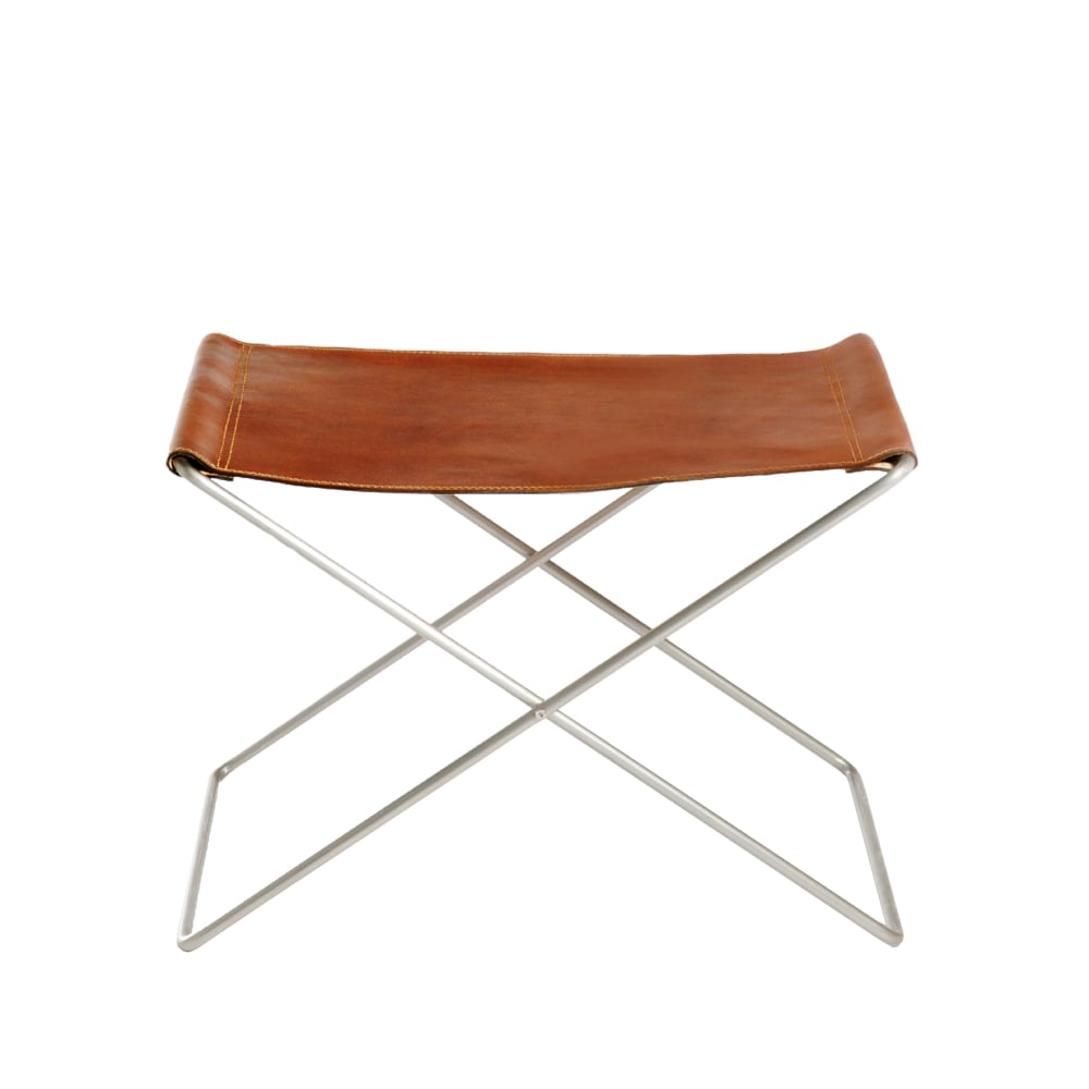 OX Denmarq OX Stool Hocker Leder cognac, Edelstahl