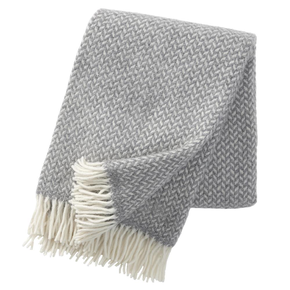 Klippan Yllefabrik Polka wool throw grey