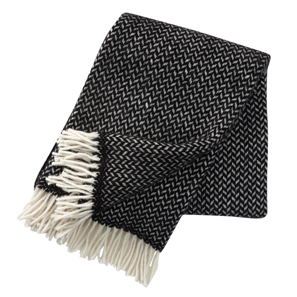 Klippan Yllefabrik Polka wool throw black