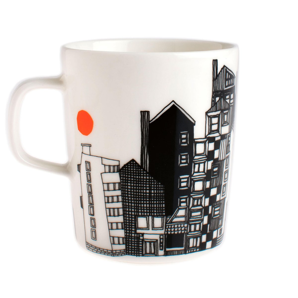 Marimekko Siirtolapuutarha Tasse 2,5dl Schwarz/orange