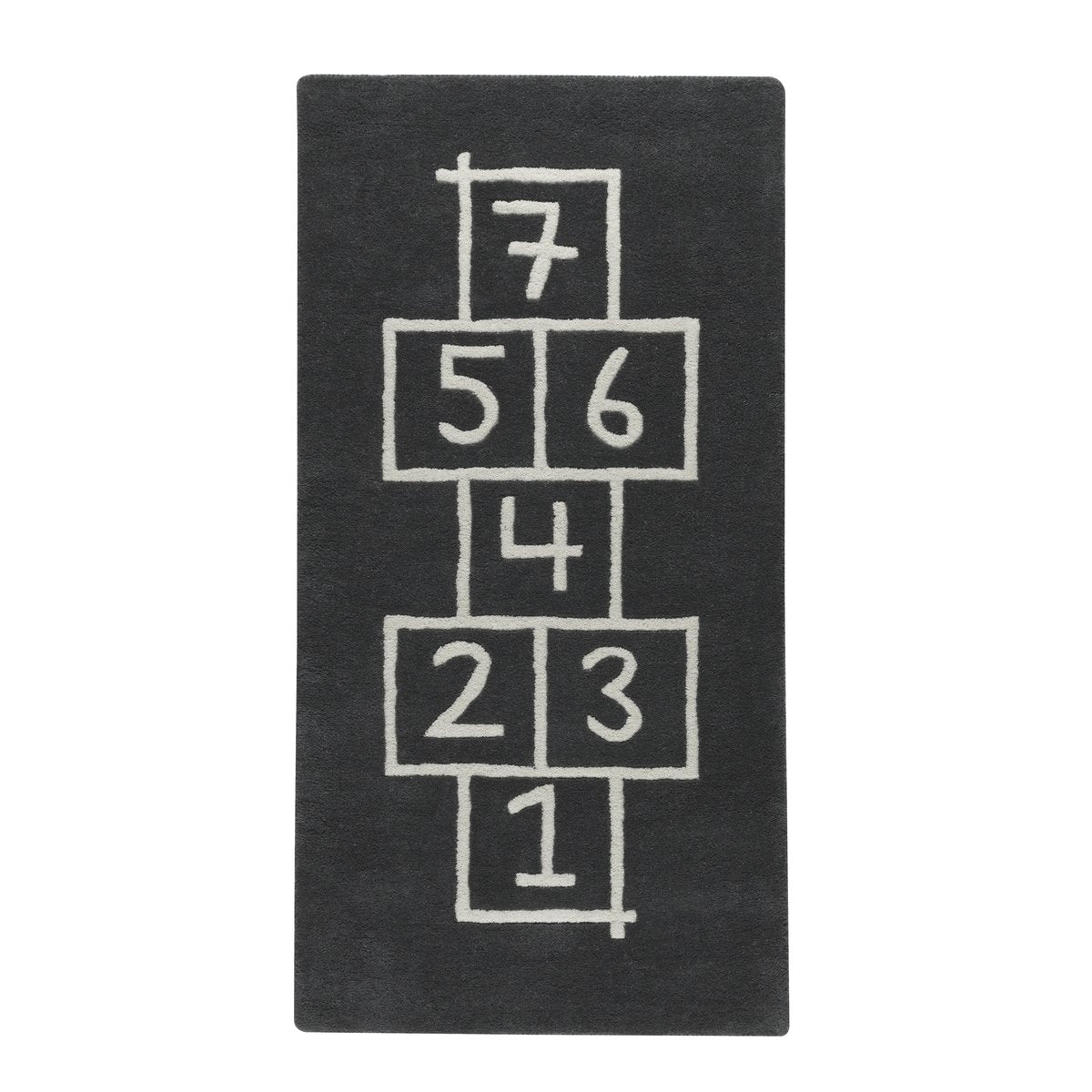 Kateha Hopscotch rug asphalt (dark grey)