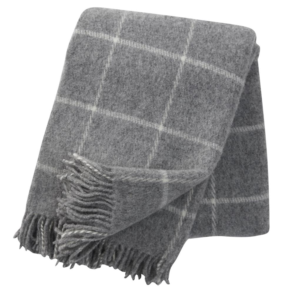 Klippan Yllefabrik Vinga wool throw light grey