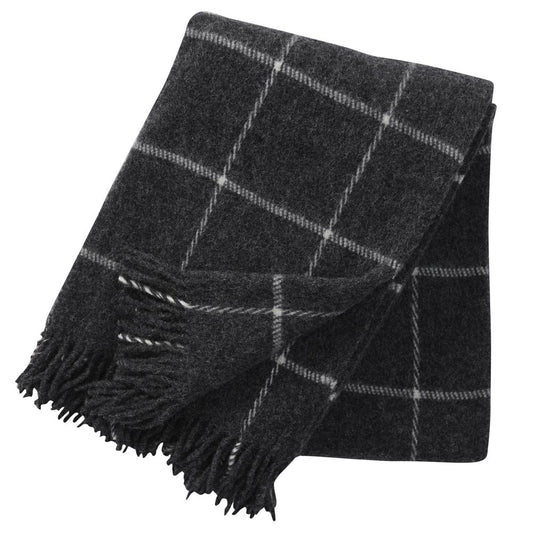 Klippan Yllefabrik Vinga wool throw dark grey