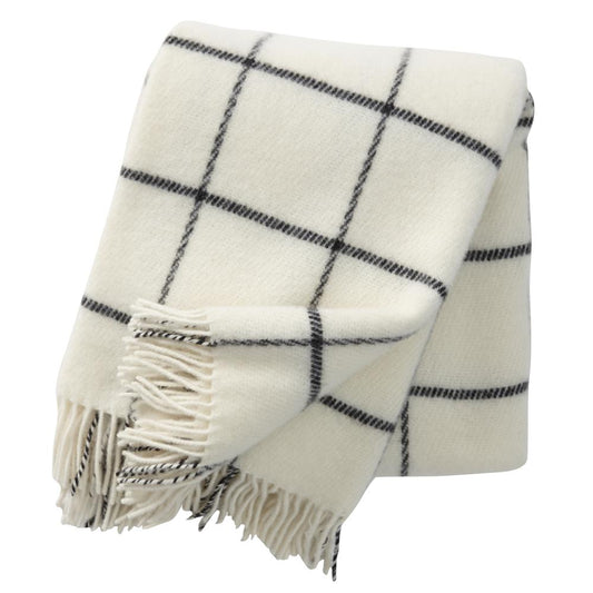 Klippan Yllefabrik Vinga wool throw white