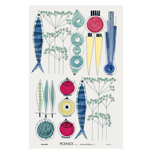 Almedahls Picknick kitchen towel 47x70 cm