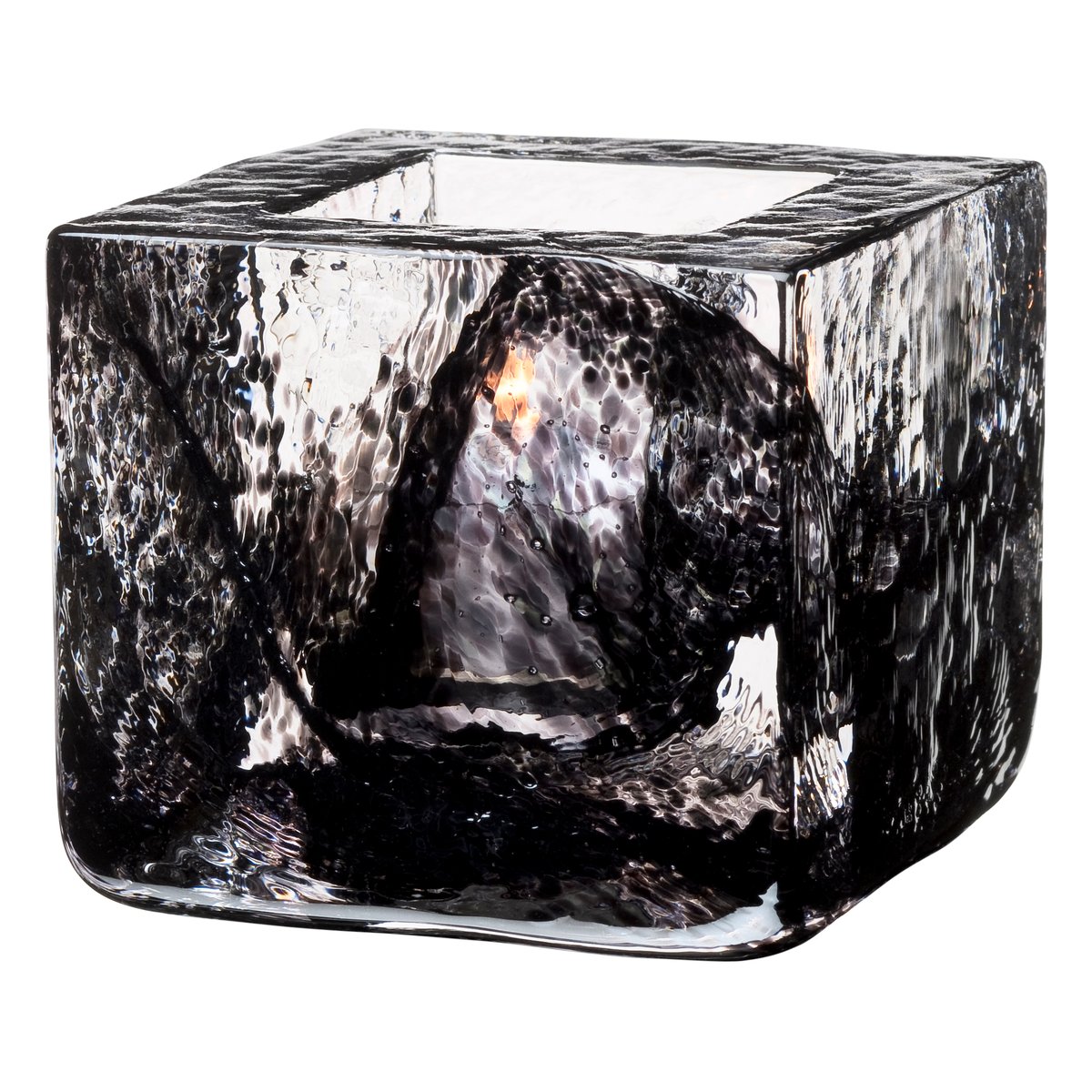 Kosta Boda Brick votive black