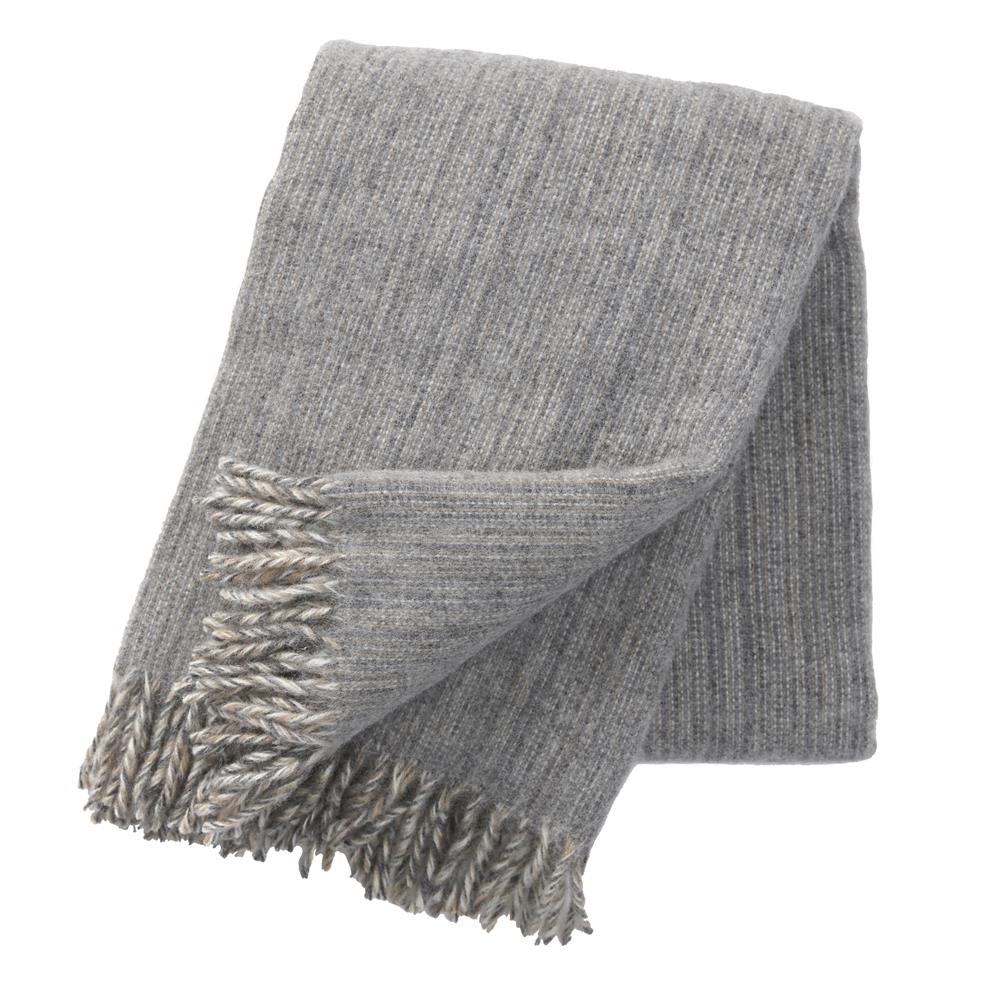 Klippan Yllefabrik Björk wool throw grey