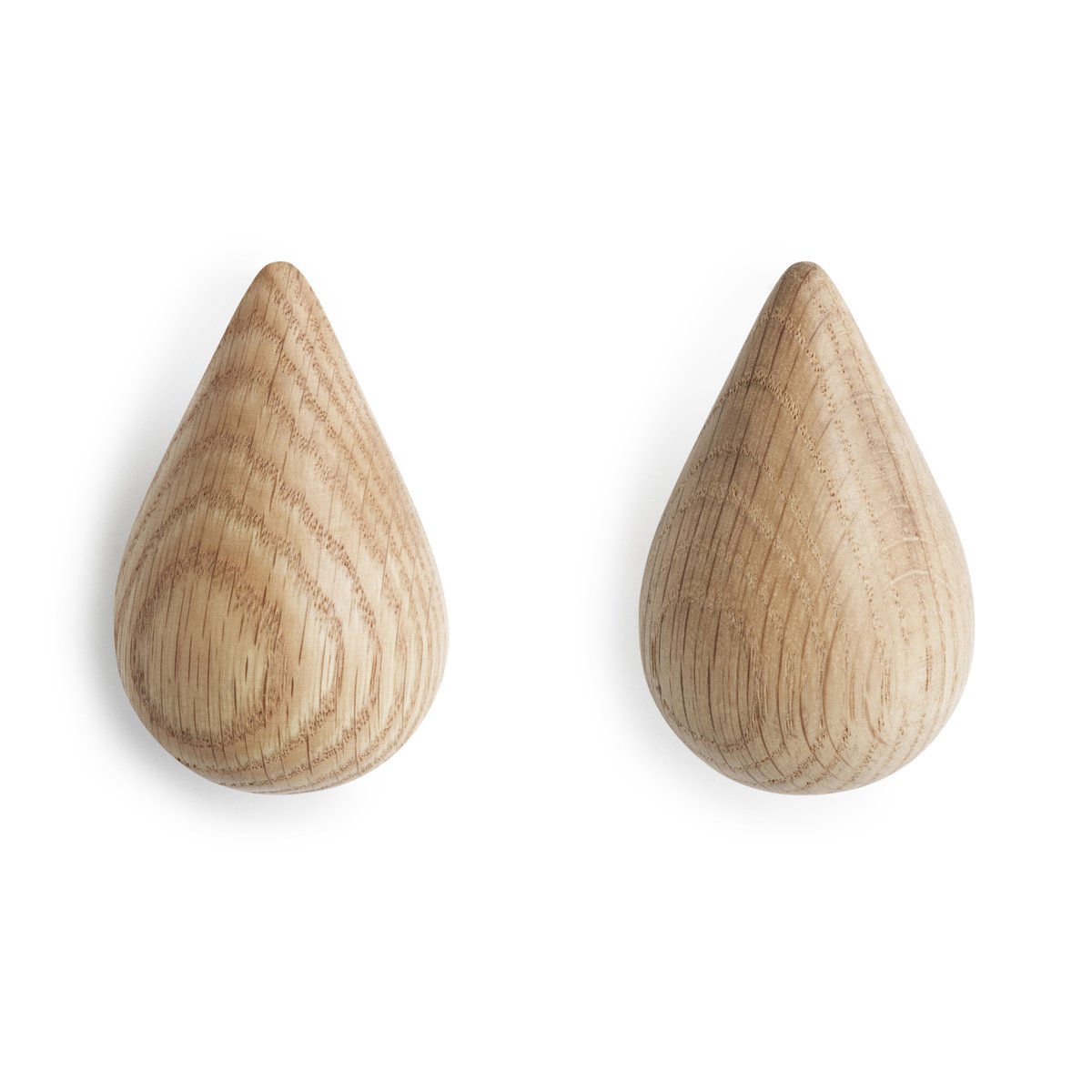 Normann Copenhagen Dropit Wandhaken 2er Pack Holz natur klein