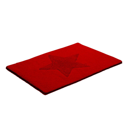 Etol Design Star kleiner Badezimmerteppich Rot