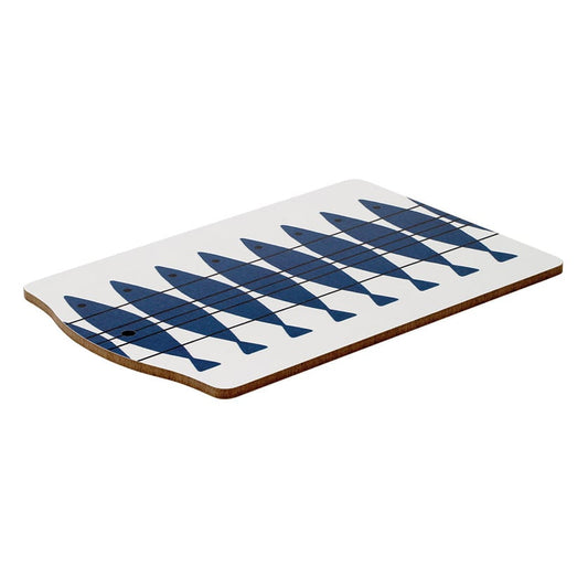 Almedahls Sill cutting board white-blue