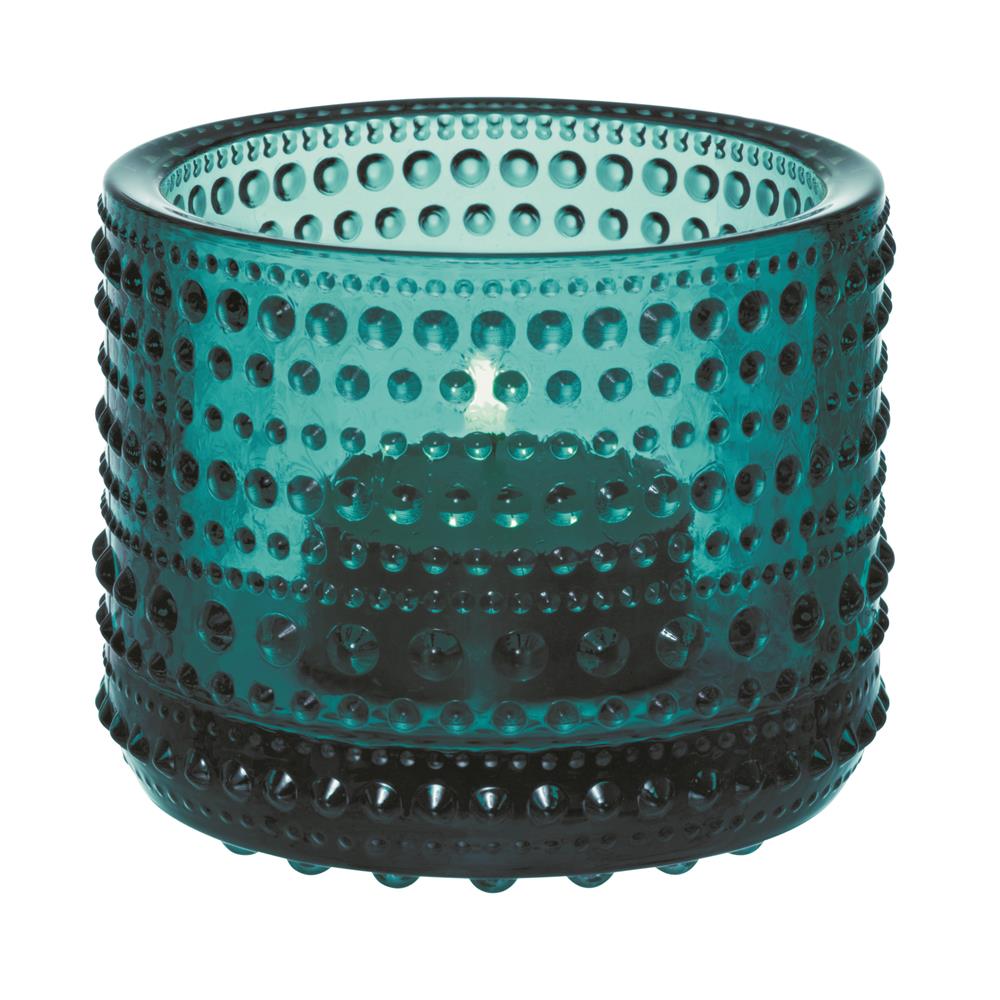 Iittala Kastehelmi candleholder sea blue