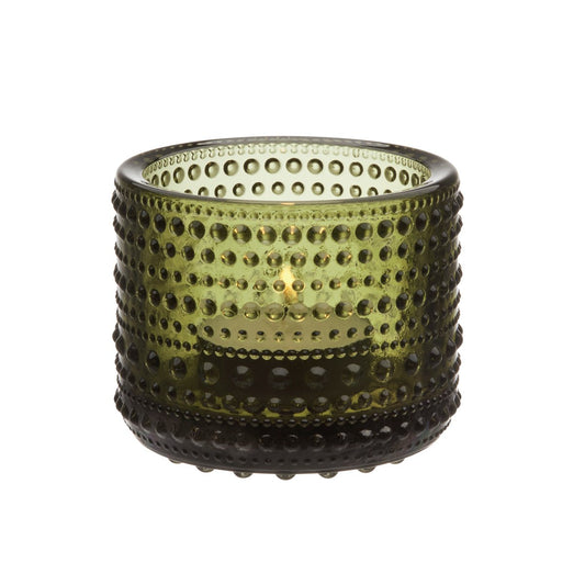 Iittala Kastehelmi candleholder Moss green