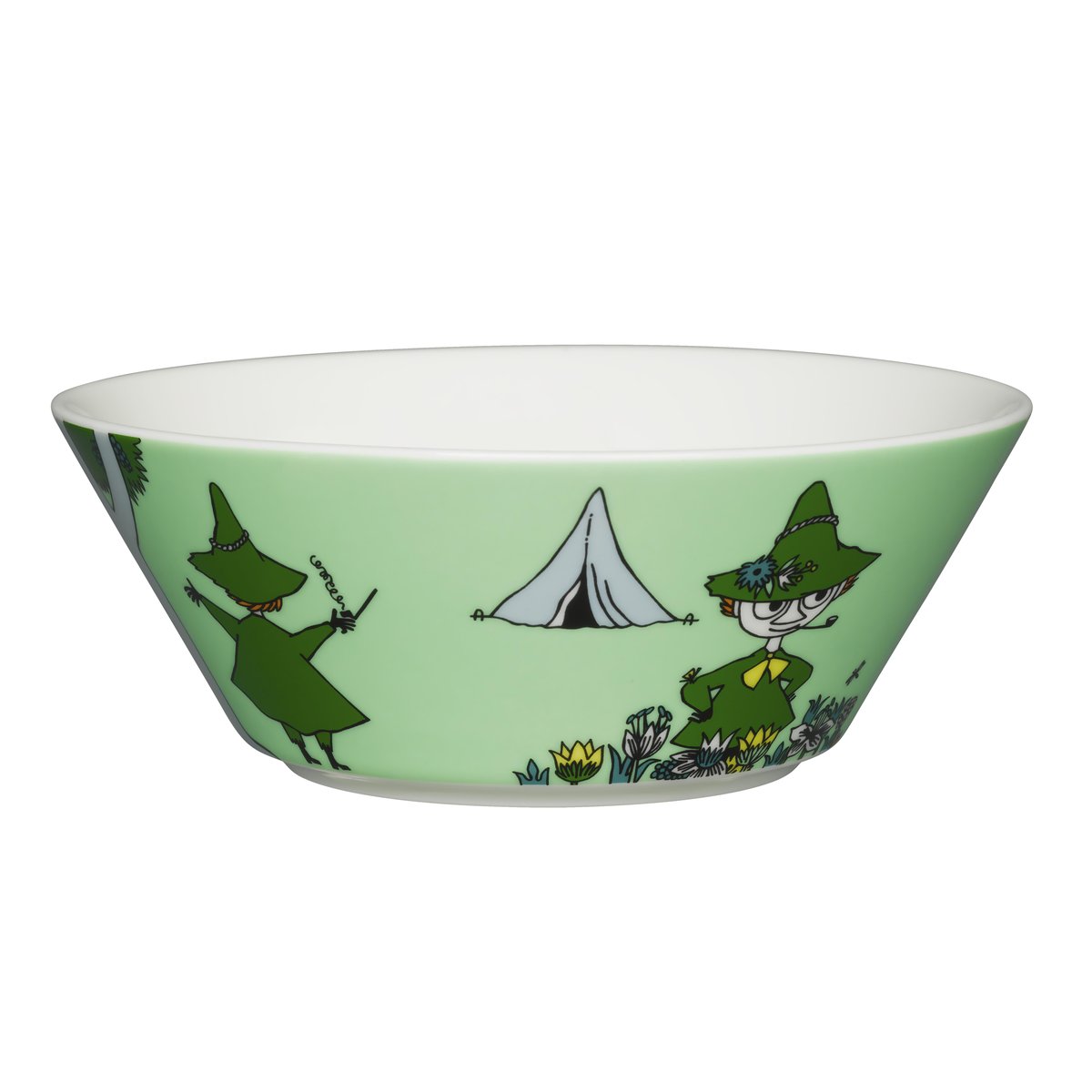 Arabia Snufkin moomin bowl green