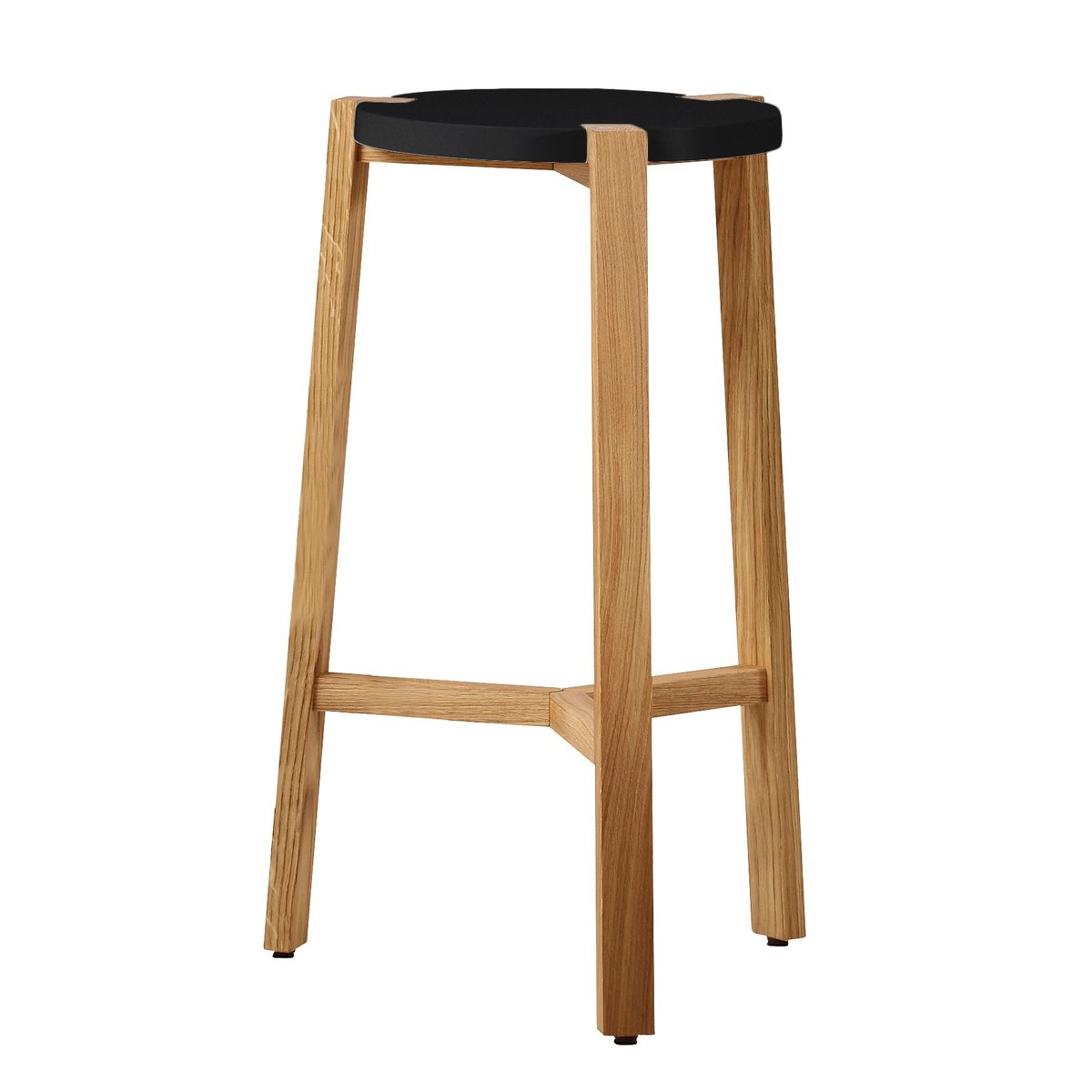 A2 Happy bar stool low 66 Black