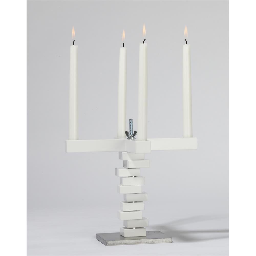 A2 Spin candleholder white