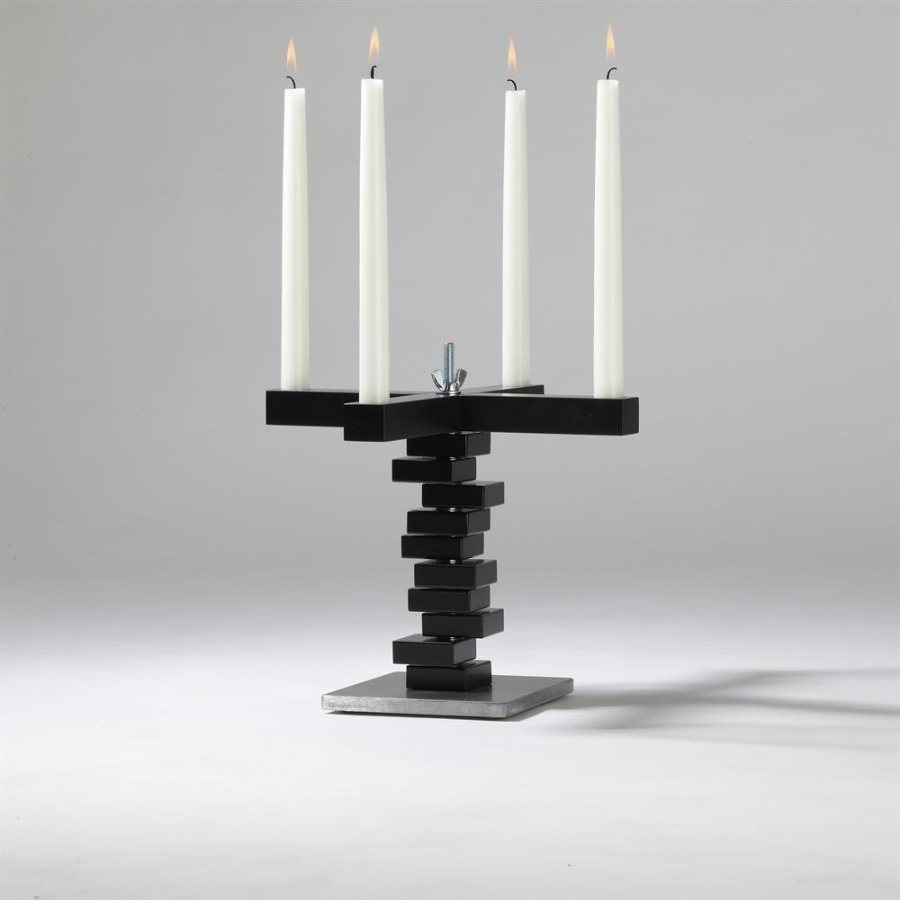 A2 Spin candleholder black