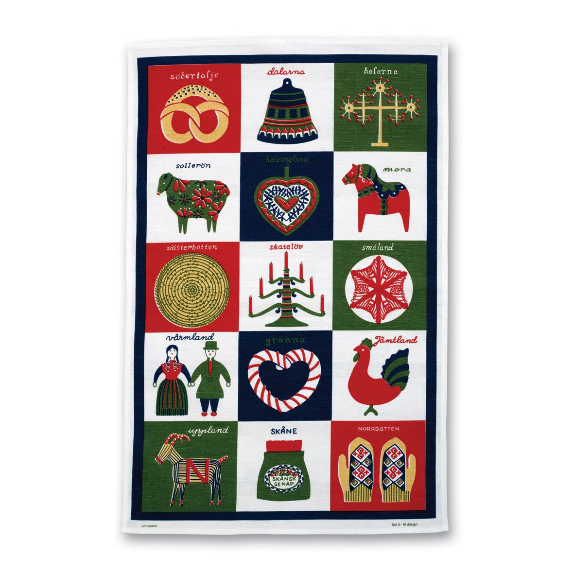 Almedahls Landskap kitchen towel multi