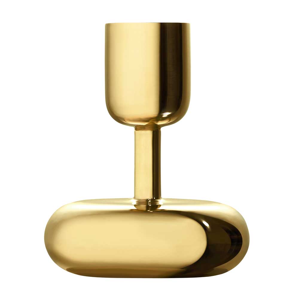 Iittala Nappula candleholder brass small 107 mm