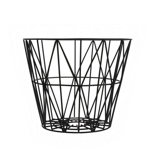 ferm LIVING Wire Basket Korb schwarz Klein 40 x 35cm