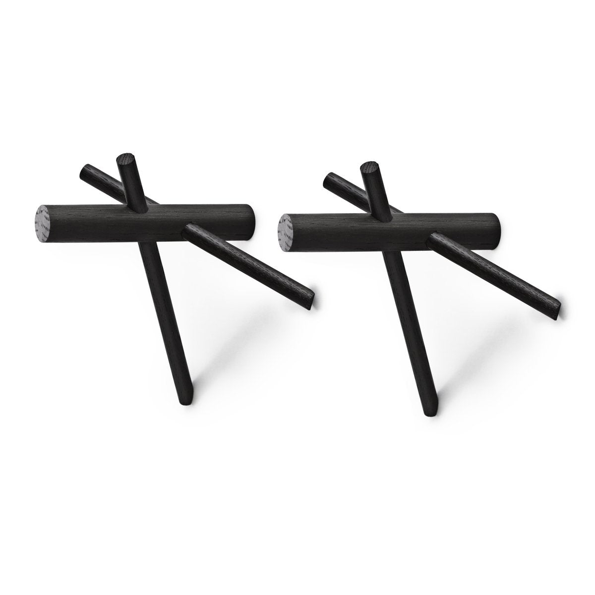 Normann Copenhagen Normann Sticks Garderobe Schwarz 2er Pack