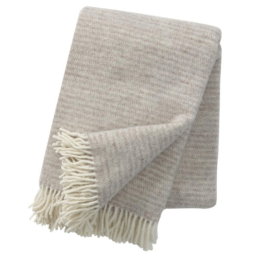 Klippan Yllefabrik Ralph wool throw beige