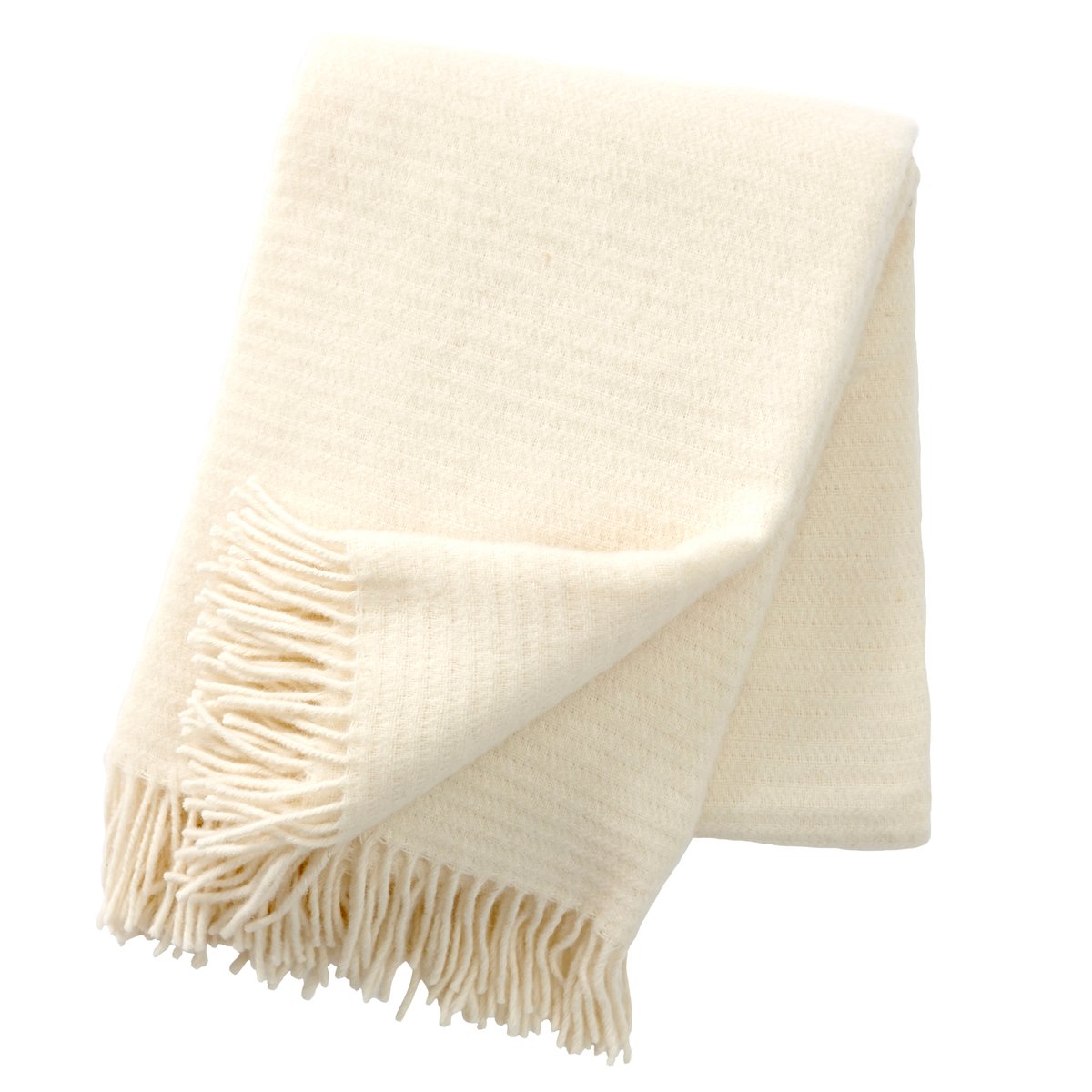 Klippan Yllefabrik Ralph wool throw ivory