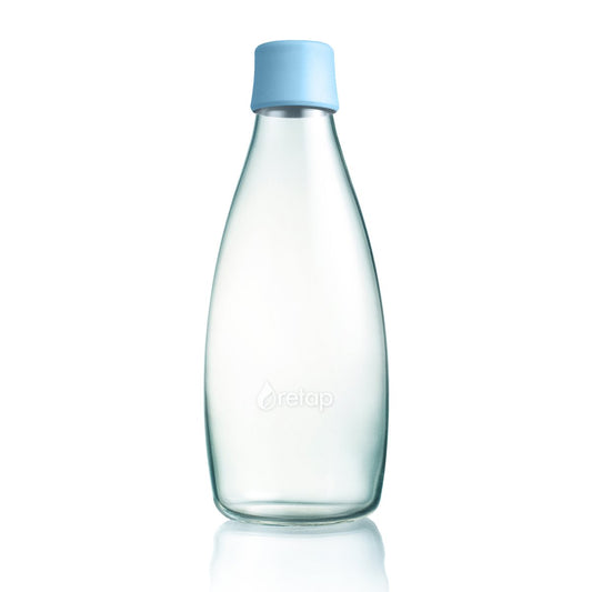 Retap Retap glass bottle 0.8 l baby blue