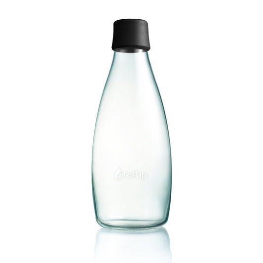 Retap Retap glass bottle 0.8 l black