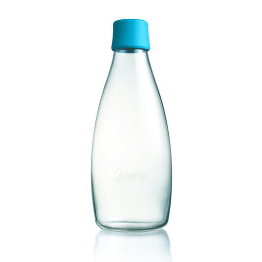 Retap Retap glass bottle 0.8 l light blue