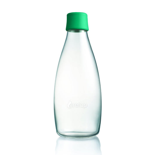 Retap Retap glass bottle 0.8 l dark green