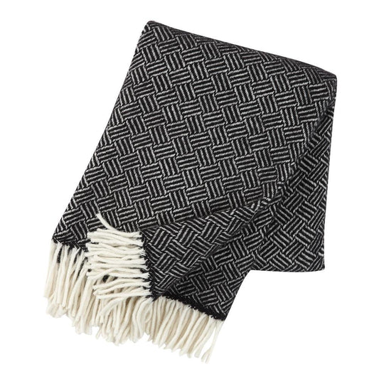 Klippan Yllefabrik Samba wool throw black