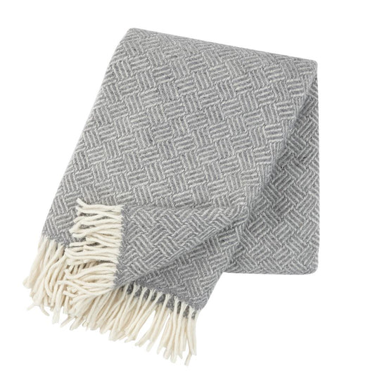 Klippan Yllefabrik Samba wool throw grey