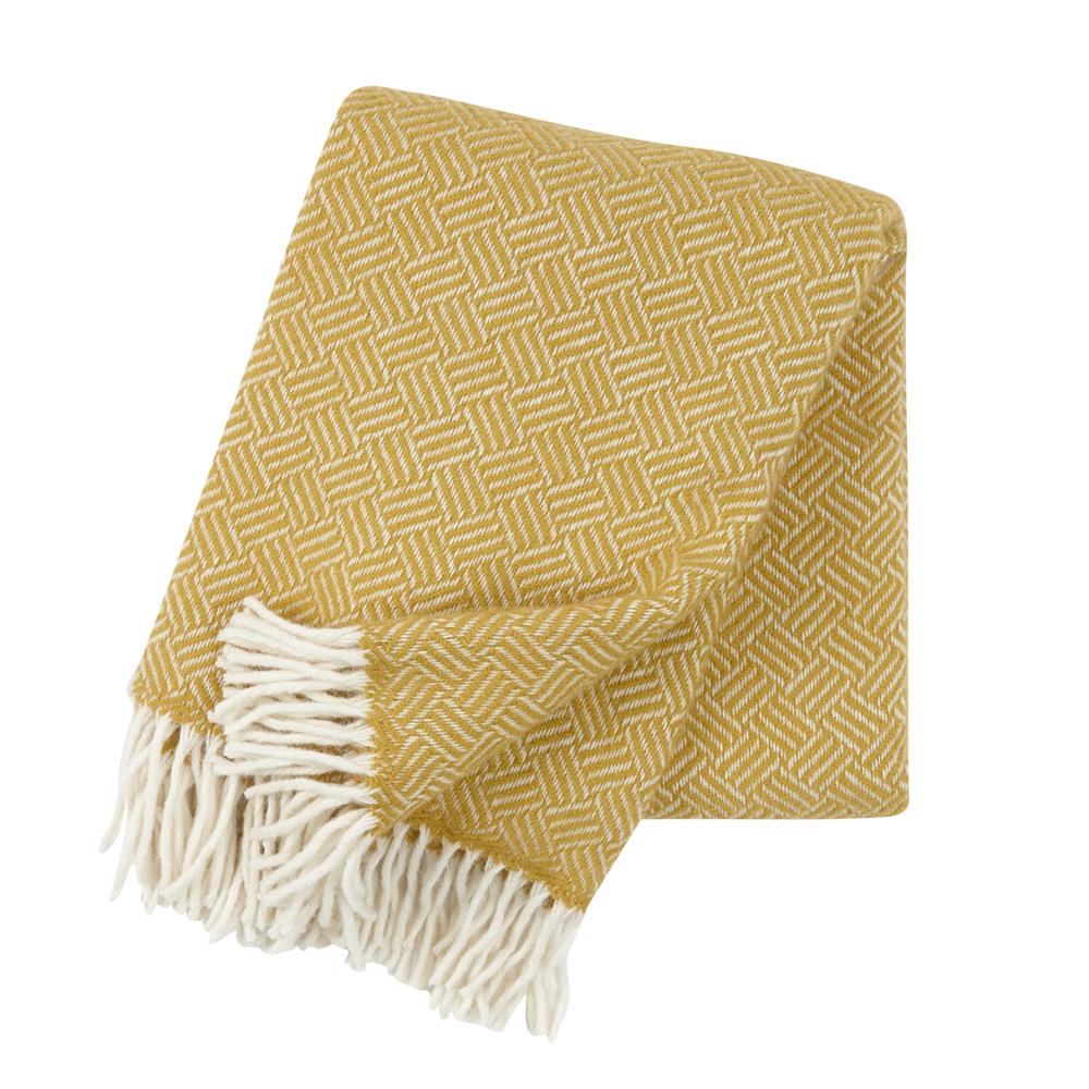 Klippan Yllefabrik Samba wool throw yellow